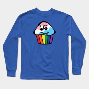 Trans Pride Rainbow Cupcake Long Sleeve T-Shirt